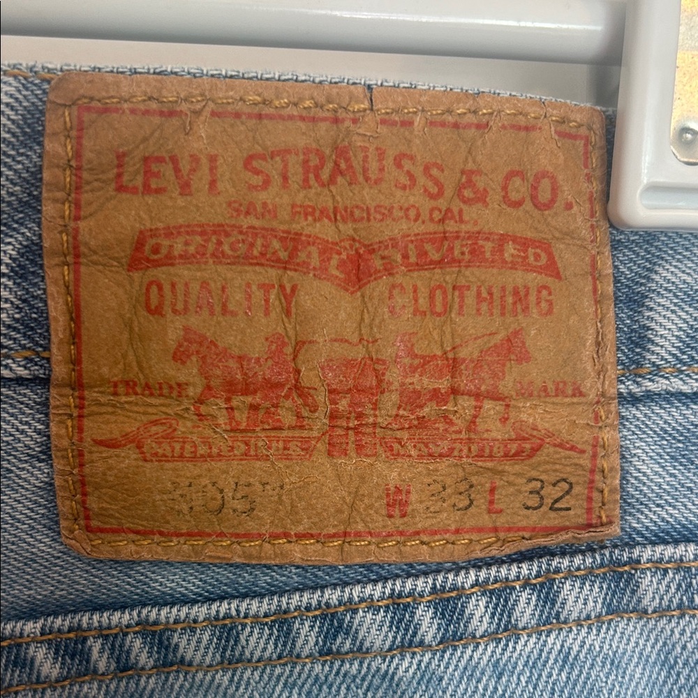 Levi's 505 Light Wash Straight Jeans - Picture 2 of 5